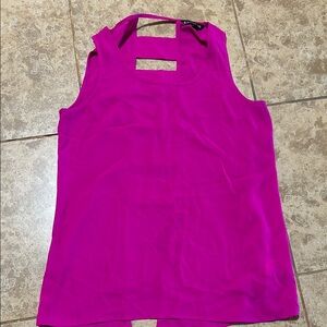 Express Magenta Sleeveless Top with Ladder Cut Out Back
